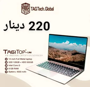 laptop TAGTECH   TAGITOP-UNI  مستعمل بحالت الجديد  عليه خدوش من الخلف