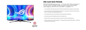Asus rog oled شاشة قيمنق أوليد قويه
