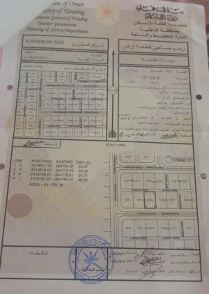 Residential Land for Sale in Al Dakhiliya Manah