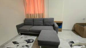 Selling sofa  almost new and table from ikea
