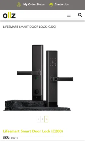 قفل زكي لابواب الخشبية من شركة زين جديد بالكرتون  life smart lock c200 new