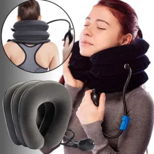 مخده نفغ الرقبة الهوائية وسادة الرقبة المطورة لعلاج امراض الدسك للرقبة يعمل بالنفخ