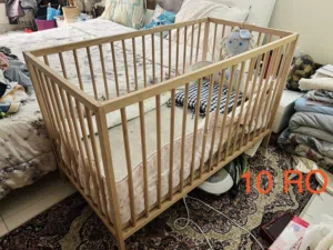 Baby bed  dining chair and tricycle. All are branded and has very good condition.