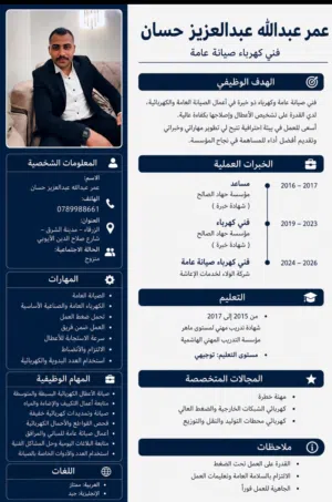 فني كهرباء وصيانة عامة ومعدات مطابخ