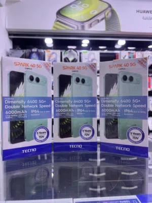 Tecno Spark 40 5G ( 128 GB / 4+4 ) تكنو سبارك 40 (5g) متوفر بكفالة الوكيل الرسمي سنة كاملة