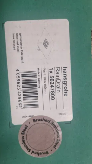 Hansgrohe Original Floor Drain (Full Set) for Sale Brand: Hansgrohe Model: RainDrain Point 10x10