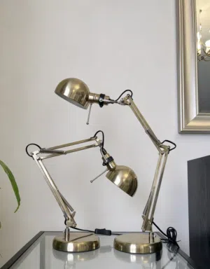 Brass Adjustable Desk Lamps Set of 2 - Perfect Condition