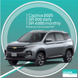 Chevrolet Captiva 2025 for rent in Jeddah - 7 seats SUV - Free delivery for monthly rental