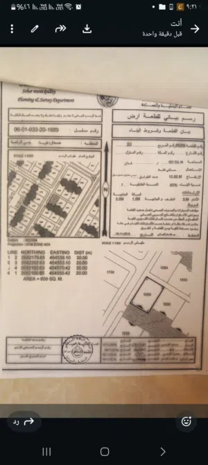أرض سكنية كورنر حي الرفعة