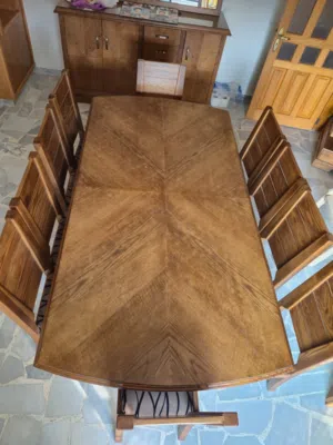 غرفة سفرة كاملة سنديان ثقيل