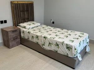 New Single Bed Set With Mattress And 2 Side Tables Plus 2 Door Wardrobe
