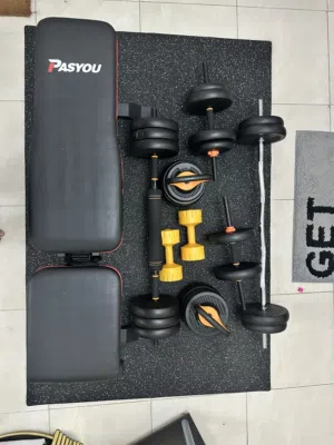 Adjustable/ Foldable weight bench press with weights