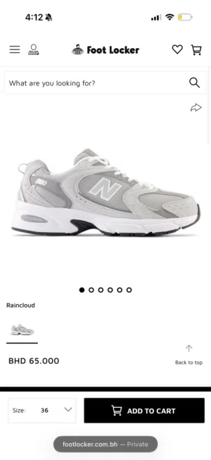 Original New Balance 530 shoes in raincloud