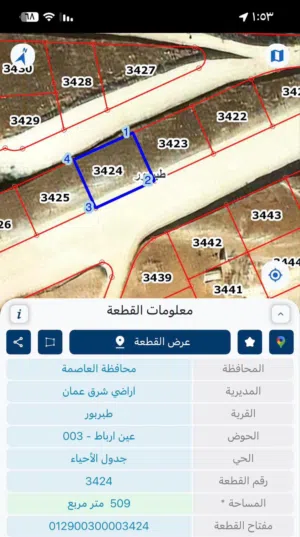 Residential Land for Sale in Amman Tabarboor