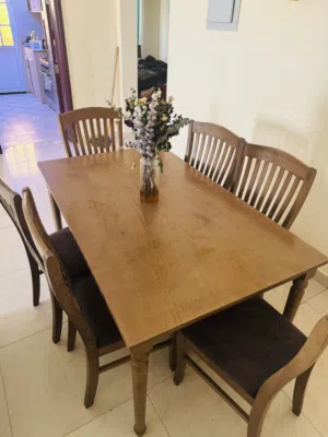 6 seater dining table with chairs