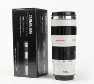 كوب حراري شكل عدسة كاميرا 70-200mm – ستانلس ستيل 440ml