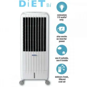 ملطف جو صحراوي نوع دايت 8 لتر مع ريموت تحكم Symphony Diet 8i 8-Litre Air Cooler with Remote (White)