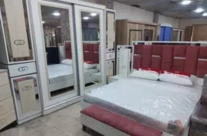 غرف نوم تركي خشب لامنيت مكفول 3 سنوات