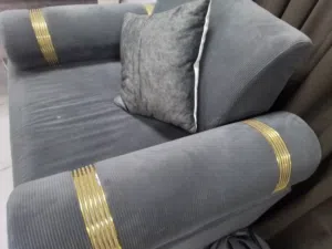 grey single sofa with pillow, new