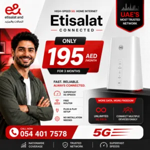 Etisalat Home WiFi internet connection all over UAE