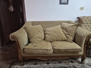 طقم كنب 7 مقاعد خشب زان