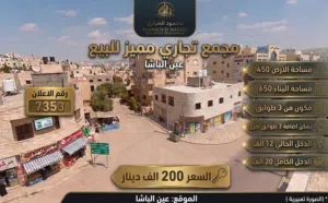 رقم الاعلان (7353) فرصة استثمارية ذهبية: مجمع تجاري مميز للبيع في قلب عين الباشا