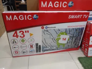 شاشه ماجيك 43 بوصة بنظام جوجل سمارت ضد الكسر full HD أوامر صوتيه   موديل 2025