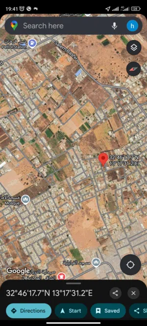 قطعة ارض سكنية للبيع كزيوني                       مساحتها 71.5 الطول × 24.5 العمق