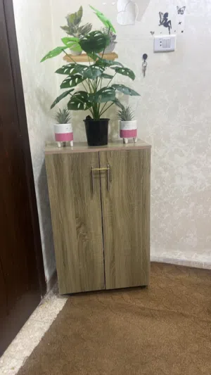 خزانه احذيه خشب بيج