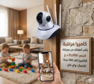 كاميرا مراقبه مربوطه بالموبايل