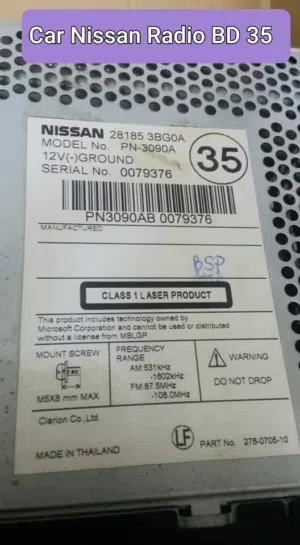 NISSAN SUNNY CAR RADIO FOR SALE