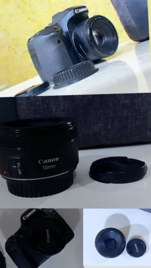 كاميرا كانون 80D بدي و عدسه 50 mm مع حقيبه و شاحنه الاصليه شاشه لمس(كل ملحقاتها موجوده بدون اي نقص)