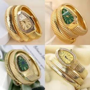 سحر الأنوثة يكتمل مع أيقونة الـ Serpenti.  تصميم يجمع بين مرونة الذهب وفخامة الألماس ليلتف حول مع