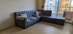 6 Seater L Shaped Fabric Sofa
