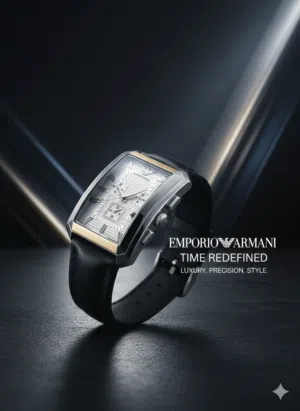 Emporio Armani Original Watch – فخمة ونظيفة جداً  مستخدمة ومحافظ عليها سنين  تحتاج بطارية فقط