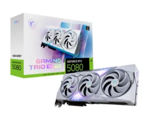 MSI TRIO Gaming GeForce RTX 5080 16GB GDDR7 OC Edition PCI Express 5.0 Graphics Card , White