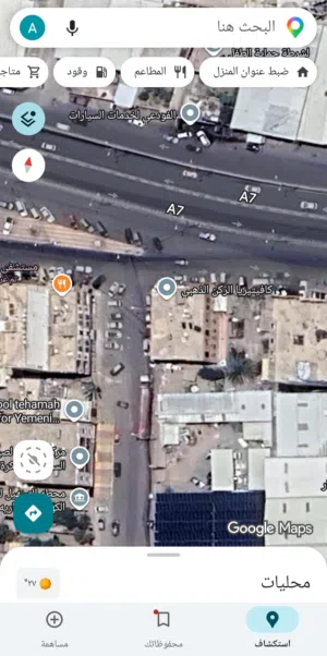 بيت مع الأرض للبيع مساحة 21 ركنية على شارع رئيسي