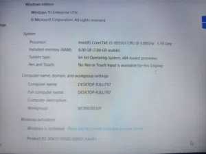 لابتوب core i5 جيل عاشر للبيع بحالة ممتازة. lenovo IdeaPad slim