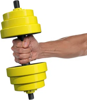 طقم دامبلز 20 كغ مميز قابل للتعديل نوعيه ممتازه مقبض مريح مع وصلة بار طويله تساعد على حرق السعرات