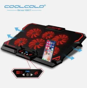 CoolCold 5-Fan Laptop Cooling Pad – Used, Great Condition