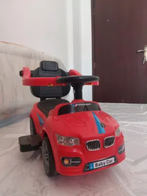 This is NOT a remote-controlled car. It is a manual toy powered by the child's movement.