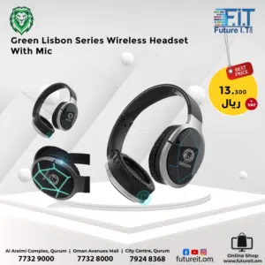 Green Lion Lisbon Series Wireless On-Ear Headphones with Mic Green Lisbon Series Wireless On-Ear He