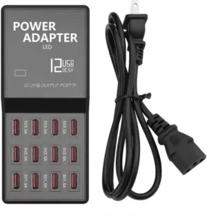 شاحن فائق السرعة – 12 منفذ USB تقنية المطابقة التلقائية للتيار