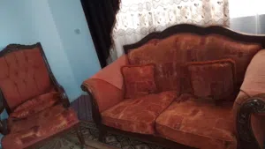 طقم كنب خليجي خشب زان سويد مع سجاده