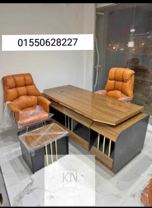 غرفه مدير مودرن خشب mdfاسبانى مستورد KN office furniture اثاث مكتبي للبيع