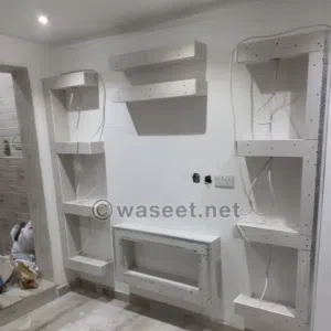 تركيب جميع انواع الديكور الجبس بود تقسيم غرف تركيب سقف معلق مع مخفي تركيب بديل خشب وتركيب بديل رخام