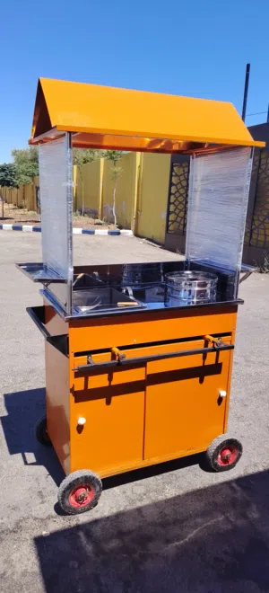 عربابة ذرة مع مقلى