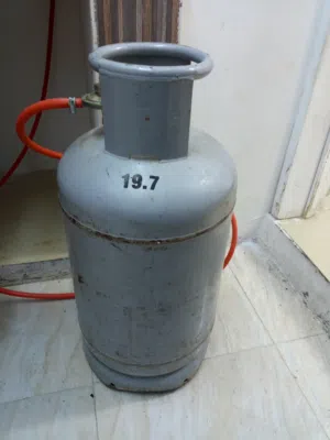 Gas cylinder for kitchen with stove
