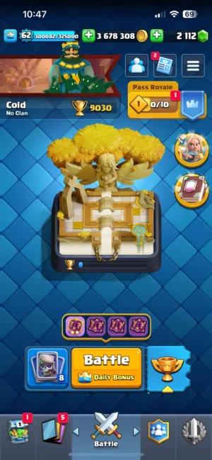 حساب كلاش رويال ماكس( نص البطاقات ماكس