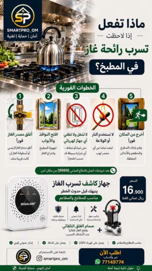 كاشف تسرب الغاز مع صمام الغلق التلقائي